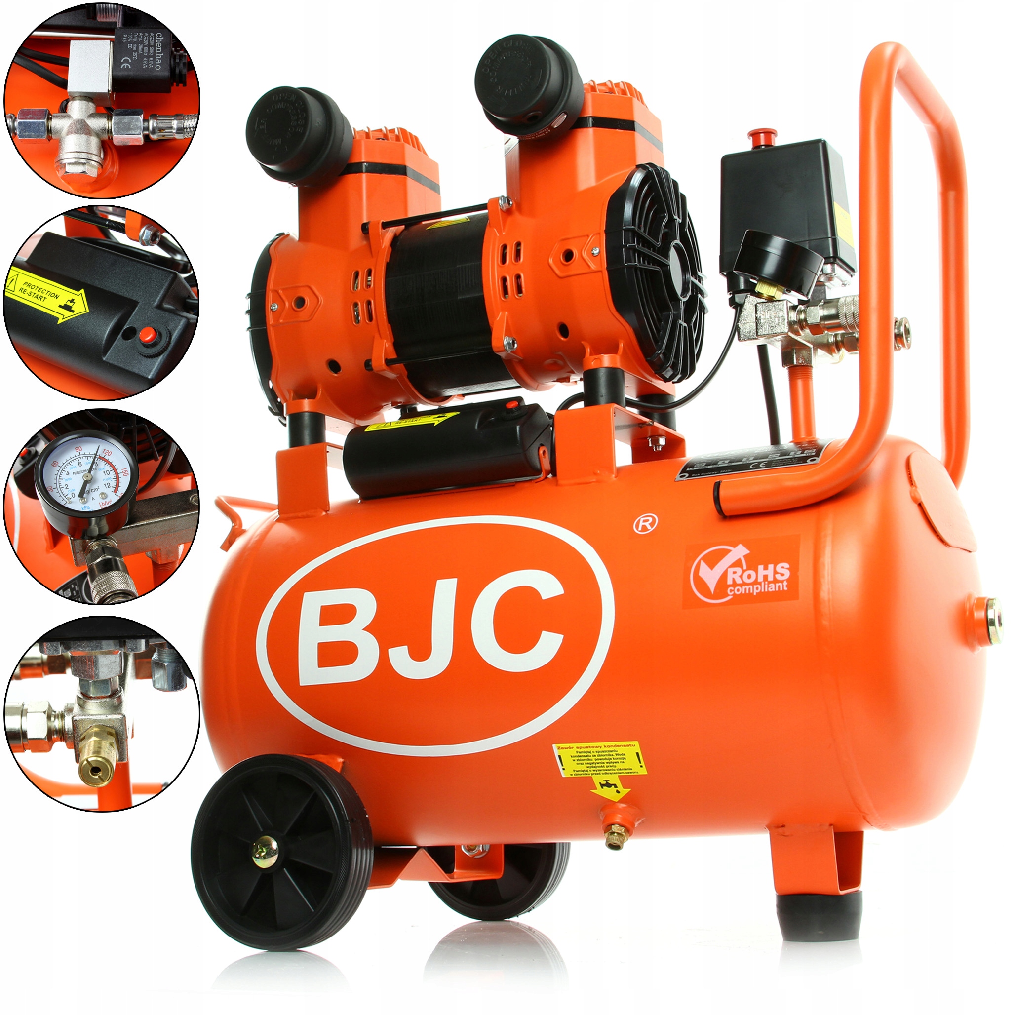 Kompresor bezolejowy BJC JN1500A 24 l 8 bar